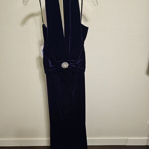 Jessica McClintock Purple Backless Dress